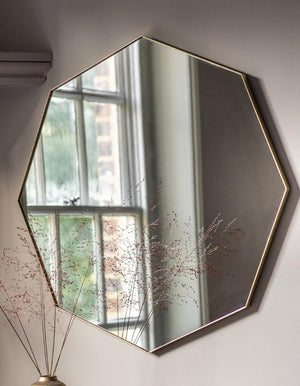 Bowie Octagon Shallow Framed Wall Mirror