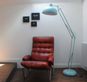 Copper or Coloured Angled Floor Lamp