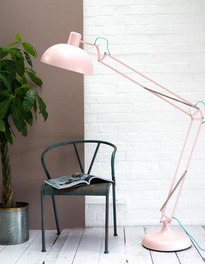 Dusty Pink Angled Floor Lamp