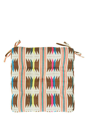 Colourful Ikat Woven Chair Pad