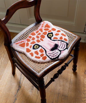 Pinky Leopard Chair Pad / Rug