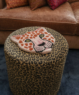 Pinky Leopard Chair Pad / Rug