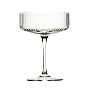 Ridged Coupe or Champagne Glass