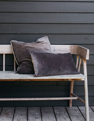 Soft Grey Velvet Cushion