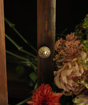 Solange Brass Floral Door Knob