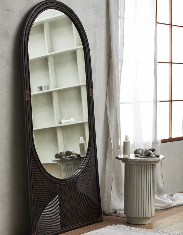 Dark Porthole Standing Or Wall Mirror