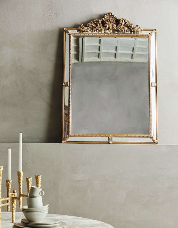 Golden Gilded Vertical Mirror