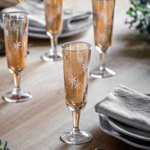 Star Etched Champagne Flute